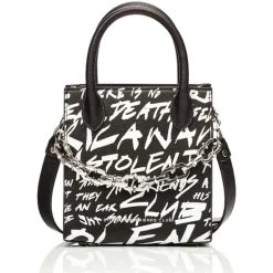 Stolen Girlfriends Club Tour Buddy Leather Tote Bag | Graffiti