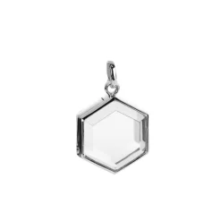 Stow Medium Hexagon Faceted Glass Locket