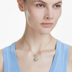 Swarovski | Idyllia | Mixed Cuts | Multi Colour Crystals | Gold | Flower Necklace