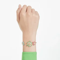 Swarovski | Idyllia | Mixed Cuts | Multi Coloured | Flower | Gold | Bracelet