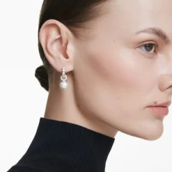 Swarovski | Matrix | Crystal Pearl | Silver | Drop | Earrings