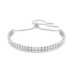 Swarovski | Matrix | Round Cut | Double | Rhodium | Tennis | Bracelet