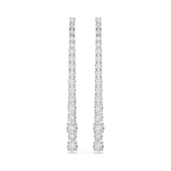 Swarovski | Matrix | Round Cut | Two Strand | CZ | Silver | Drop Earrings