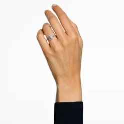 Swarovski | Una Angelic | Rhodium Plated | Ring | Size 52