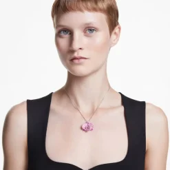 Swarovski Idyllia Pink Rhodium Plated Pendant