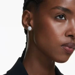 Swarovski Idyllia Stud Earrings | Mixed Cuts | Rhodium