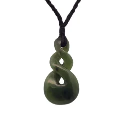 Wild at Heart Double Twist 40mm Pounamu Pendant