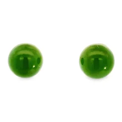 Wild at Heart 8mm Greenstone Ball Stud Earrings