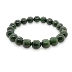 Wild at Heart NZ Greenstone Bead Stretch Bracelet