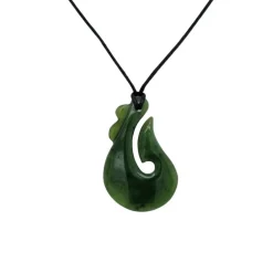 Wild at Heart NZ Greenstone Hook Pendant