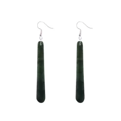 Wild at Heart Pounamu Drop Earrings | Sterling Silver